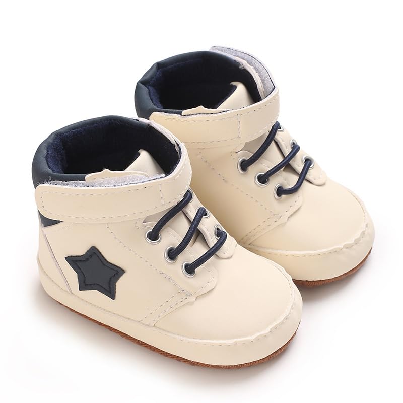 Baby Boys Girls First Walker Crib Newborn Shoes, Infant Sneakers Fashion High-Top Non-Slip Toddler Dress Moccasins Shoes