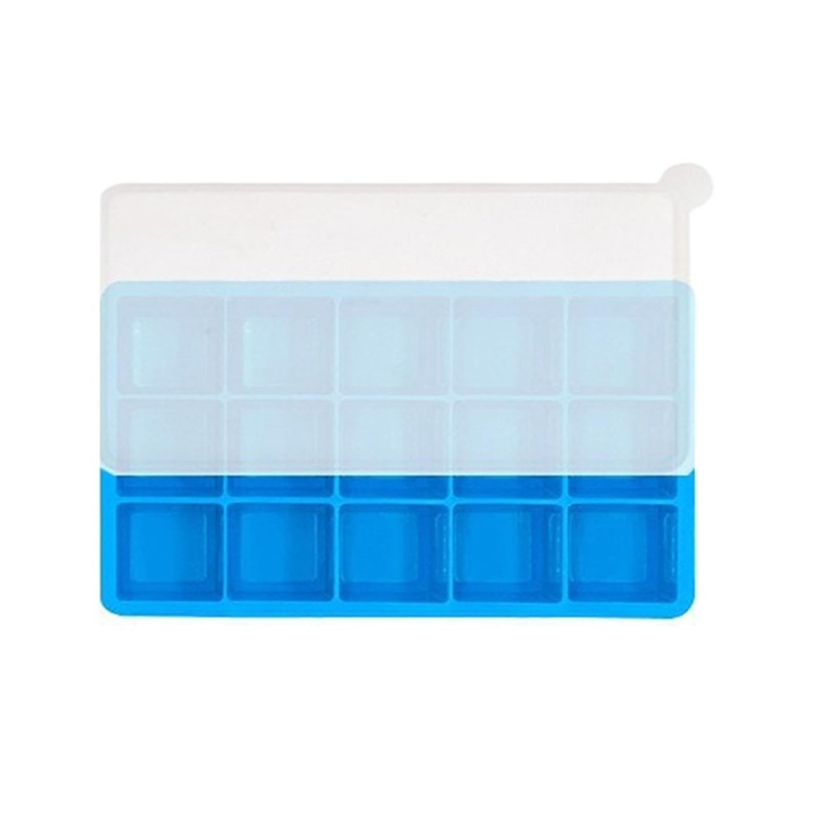 Stampo for cubetti di ghiaccio in silicone 4/6/15 stampi quadrati 3 x cm stampo riutilizzabile(Blue 15 squares)