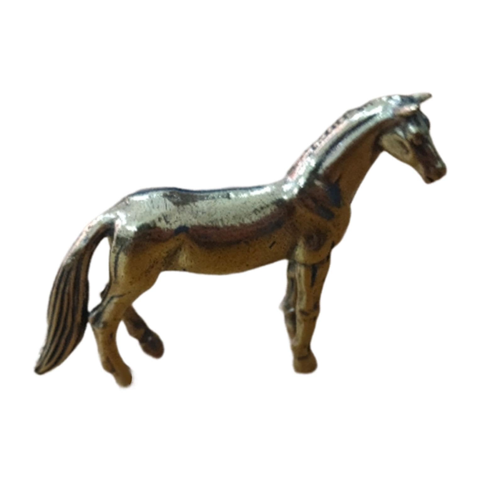 PIXZCSA Antique Bronze Horse Statue Desk Decor Hand Painted West Cowboy Horse Sculpture Present For Farm Animal Enthusiasts Cer Micros Carving Figurines