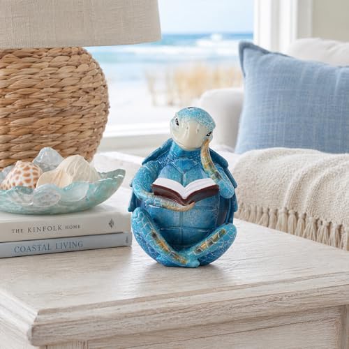 Figura Decorativa Tortuga de Mar en Resina Teal miniatura 5
