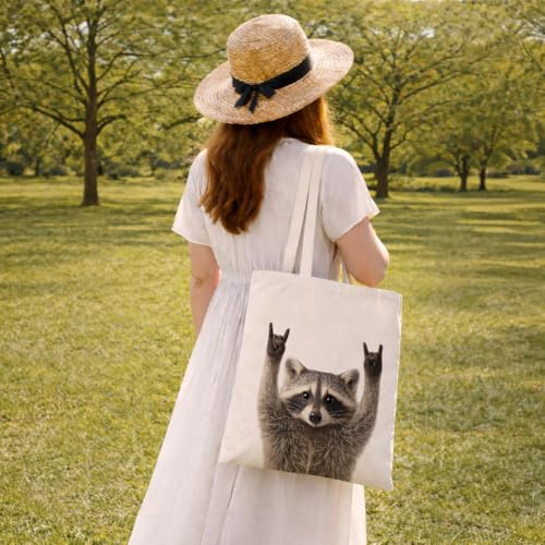 Funny Animal Canvas Tote Bag Reusable Cute Shoulder Bag miniatura 2