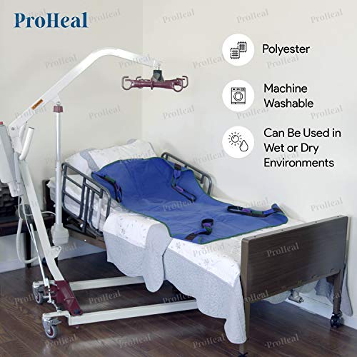 proheal universal full body lift sling large 5634 x 41534 - solid fabric polyester slings for patient lifts - compatible with hoyer invacare mckesson drive lumex joerns and more