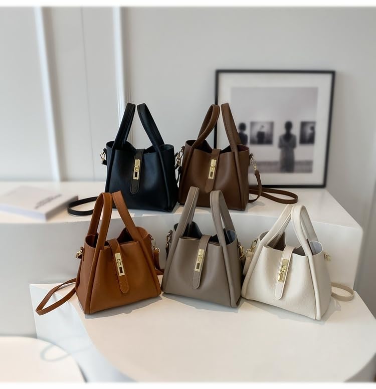 Trendy Vintage Bucket Bag for Women Ladies Vintage Crossbody Bucket Bag Shoulder Handbag Suitable for Work Shopping Travel3