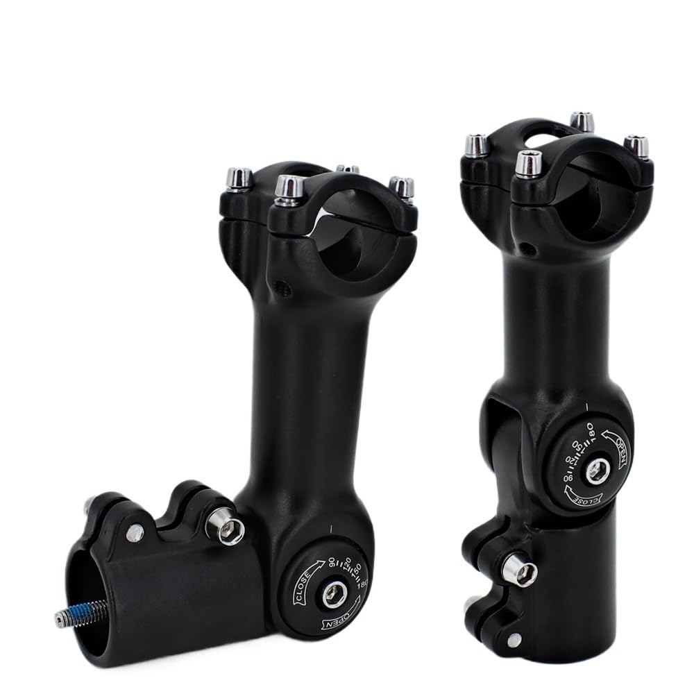 Wake Bike Potence réglable 25,4 31,8 0-60 degrés 90 mm