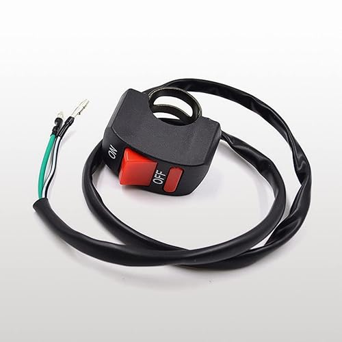 Miniatura 7 de 2 piezas de interruptor de manillar de motocicleta, botón de encendido y apagado, piezas de ajuste para luz de motocicleta U5 U7 U2 LED, interruptor