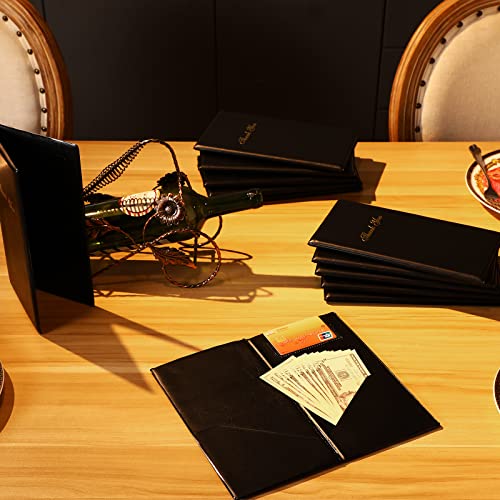 image for CHENGU 30PCS Restaurant Check Presenters Guest Check Card Holder Black
