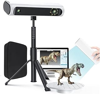 HLGKBY Upgraded 3D Scanner for 3D Printing Handheld, 3D Model Scanner, 0.1mm Precision 10FPS Scanning Speed, Full Color 3D Scanning for Art and Design, used in industrial design, reverse engineering