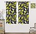 Produktbild Swindeco Fantastische 3D-Druckvorhänge, inspirierte, moderne geometrische Boxen, Würfel, Bild-Ösen, Verdunkelungsvorhänge, 139,7 cm B x 160 cm L, senffgelb, schwarz und weiß