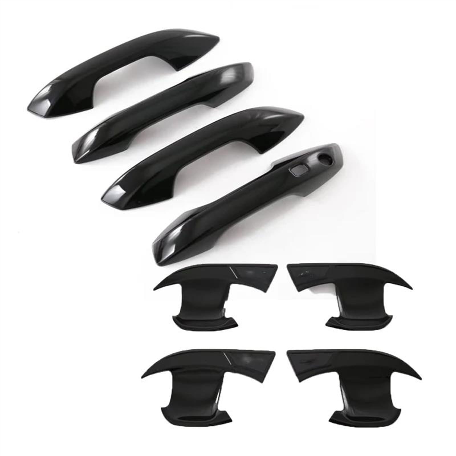 Kjhopy Balck Car Accessories Exterior Door Handle Bowl Trim Cover Frame For Byd Yuan Plus Atto 3 2022 2023 Rhd Exterior Door Handle(Balck)