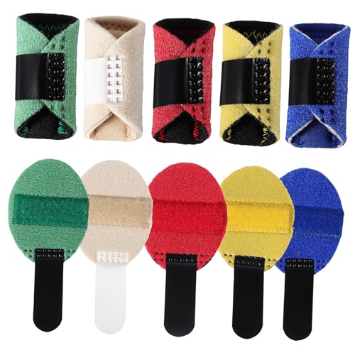 Happyyami 10Pcs Finger Splints for Injured Fingers Finger Braces with Hook and Loop Fasteners Strong Support for Various Compact Design for Easy Storage