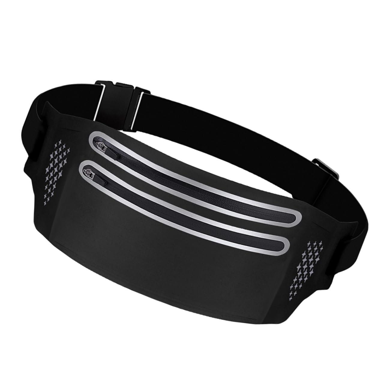 VANZACK 3stücke Slim Waist Pack Für Sport Und Outdoor-aktivitäten wasserdichte Handy-Tasche Mit Doppelreißverschluss Und Kopfhörerloch Verstellbarer Hüftgurt Für Joggen Radfahren