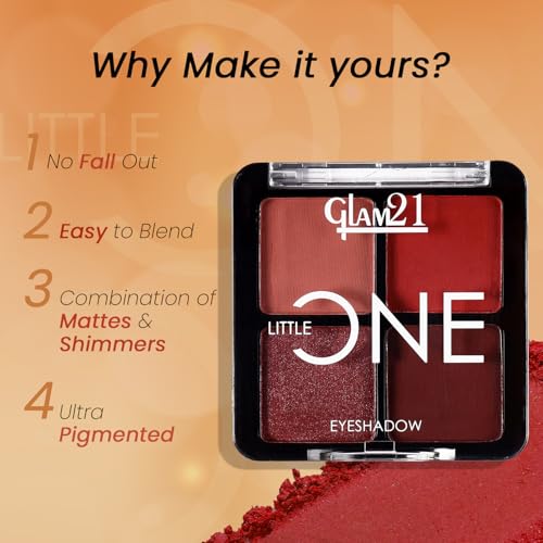 Image of Glam21 Little One 4-in-1 Eyeshadow Palette- Under the Skin,3.5gm & Color Match BB Foundation SPF15-Medium Beige,46gm|Pigmented, Long-Lasting Eyeshadow|Non-Cakey BB Cream, Blemish-Free Glow |Pack Of 2
