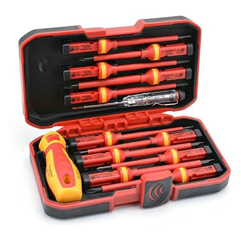 Onmancy 13 Stücke Vde Isolierte Schraubendreher Set -V Spannung 1000 V Magnetisch Schlitz Torx Schraubendreher Durable Hand Werkzeuge Cover