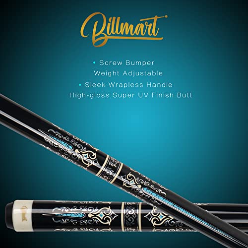 Billmart Pool Cue Stick, 13mm Tip Low Deflection Shaft Billiard Cue Sticks - image 4