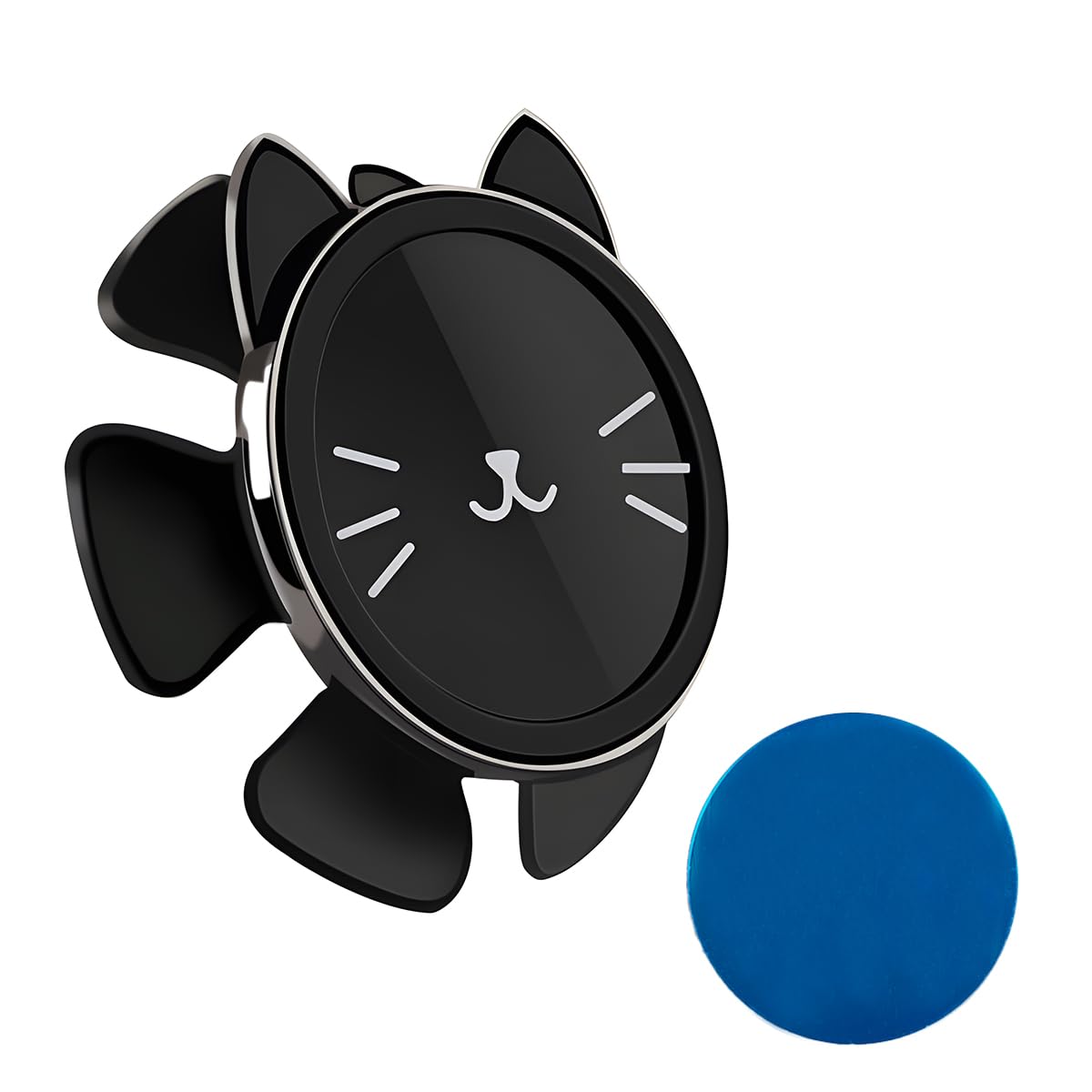 YoRise Cat Car Steering Wheel Phone Holder Adjustable 360 Rotation Magnetic Phone Holder Adhesive No-Hands Mobile Device Mount