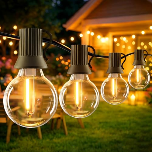 ACICILI Guirlande Exterieur Lumineuse 20 M 25+2 Ampoules G40, guirlande guinguette Exterieur Guirlande Led Exterieur avec 8 Modes, IP44 Imperméable Applicable...