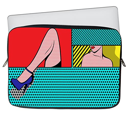 Image of TheSkinMantra Chain Laptop Sleeve Bag Compatible with Laptop /Macbooks /Chrombook /Notebook /Zbook (15.6 Inch (Chain), Blue Sandal)