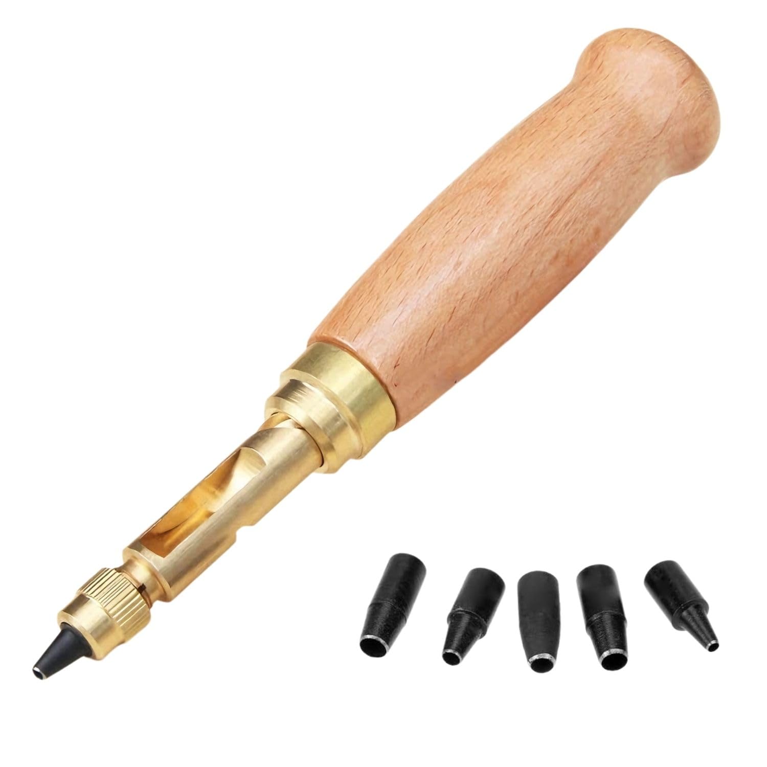 Leather Hole Punch With 6 Sizes for DIY Craft and Belt Adjustments, Belt Punch Tool for Leather Work, Precise Hole Tool for Paper, Sewing Projects and Small Repairs