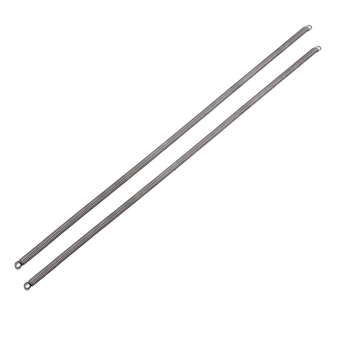 Uxcell Sourcingmap Extension Spring - 1Mm Wire Dia, 6Mm Od, 300Mm Free Length Spring Steel Small Dual Hook Tension Spring 2Pcs