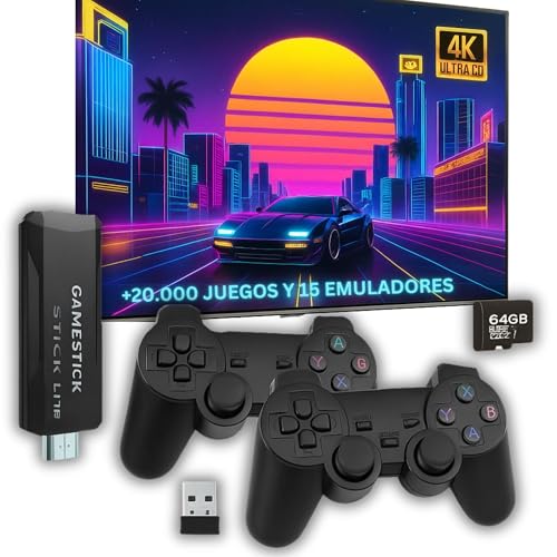 CONSOLA RETRO HDMI + 20.000 JUEGOS 15 EMULADORES Y 2 MANDOS INALáMBRICOS - VIDEOJUEGOS CLáSICOS - TARJETA 64GB - REGALO NAVIDAD - VIDEOCONSOLA ARCADE PINCHO STICK TV TELE
Consola Retro HDMI + 20.000 Juegos 15 Emuladores y 2 Mandos Inalámbricos - Videojuegos Clásicos...