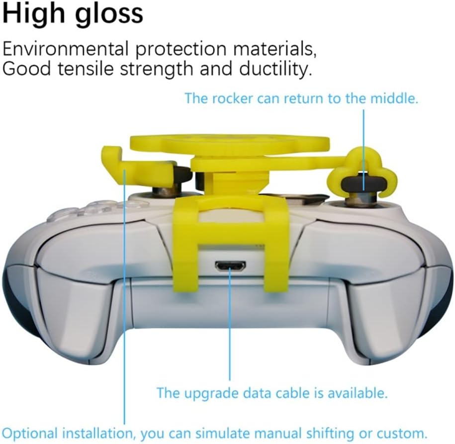 Racing Steering Wheel for Xbox One Game Controller, Mini 3D printing Auxiliary Steering Wheel Gaming Replacement Accessories for Xbox One/X/S/Elite (silver) - Image 3