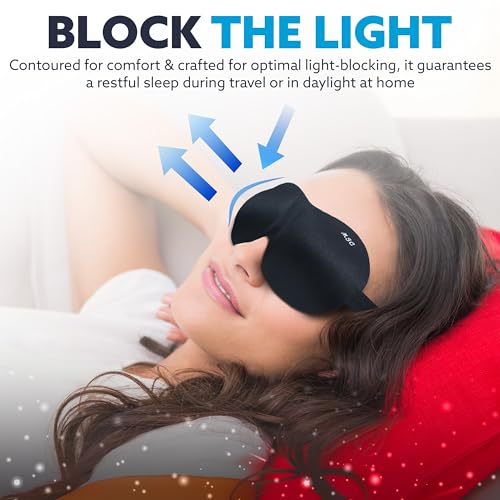 Comfortable 3D Contoured Sleep Eye Mask - Pack of 2 - Image 4