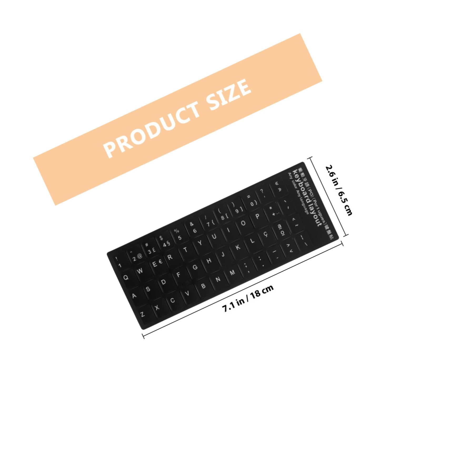 LABRIMP Pegatinas De Teclado En PortuguéS con Letras Blancas 10 Piezas Protectoras para Teclado Universal De Computadora Accesorios De Reemplazo para De Laptop FáCil InstalacióN Y Uso