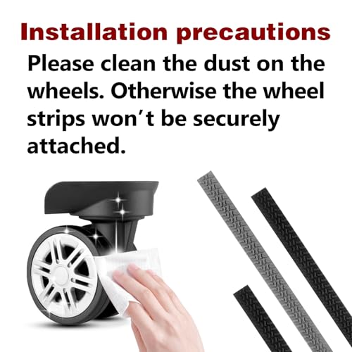 8pcs Luggage Wheels Covers, Suitcase Wheel Covers, Luggage Wheel Protector, Waterproof, Noise Reducing Protectors for Carry-Ons, Universal Fit, Essential Travel Accessories, Black Y2