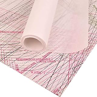 Glitzerpüppi Set of 2 Pattern Paper 2 Rolls of 10 m x 100 cm Blank Pattern Paper Transparent Paper for Sewing Patterns and Creative Work (Drawing Paper, Tracing Paper, Sketching Paper)