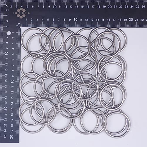 Anneaux soudés inox 316 40mm Inoxia pour accastillage et bricolage x50
