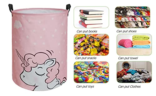 Image of Round Laundry Basket Storage Bins Nursery Hamper Gift Baskets for Home,Office,Home Decor