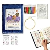 Cadeau Attentionné : Ce kit livre de broderie est conditionné dans une boîte cadeau élégante, offrant un moyen charmant de commémorer les fêtes en encourageant la créativité et en soutenant le développement d'un passe-temps grâce aux outils pratiques inclus.