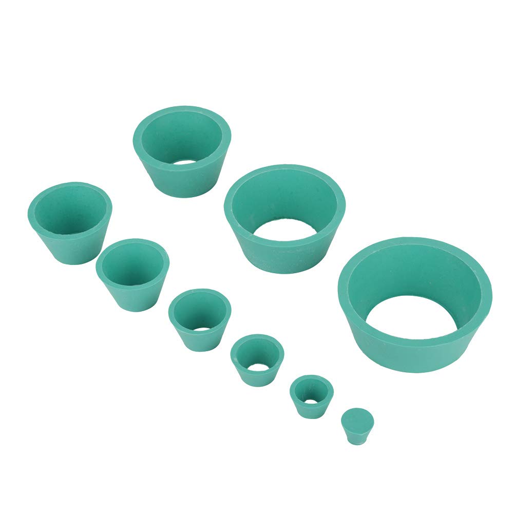 Buchner Trichterflasche Adapter Set Silikon Trichterhalter Kit Filteradapter Kegel Gummi Grün 9 Größen