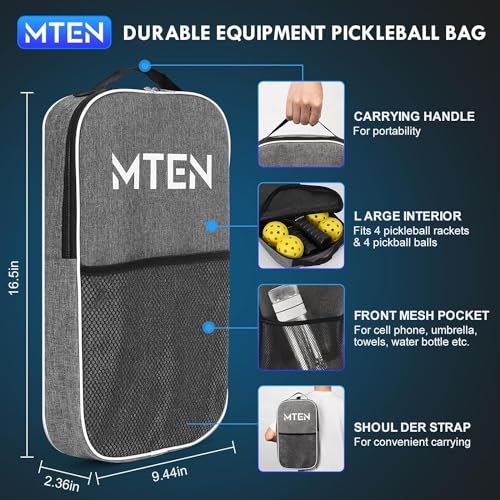 Image of MTEN Pickleball Paddles Set of 2 /4 /1, USAPA Approved Fiberglass Rackets