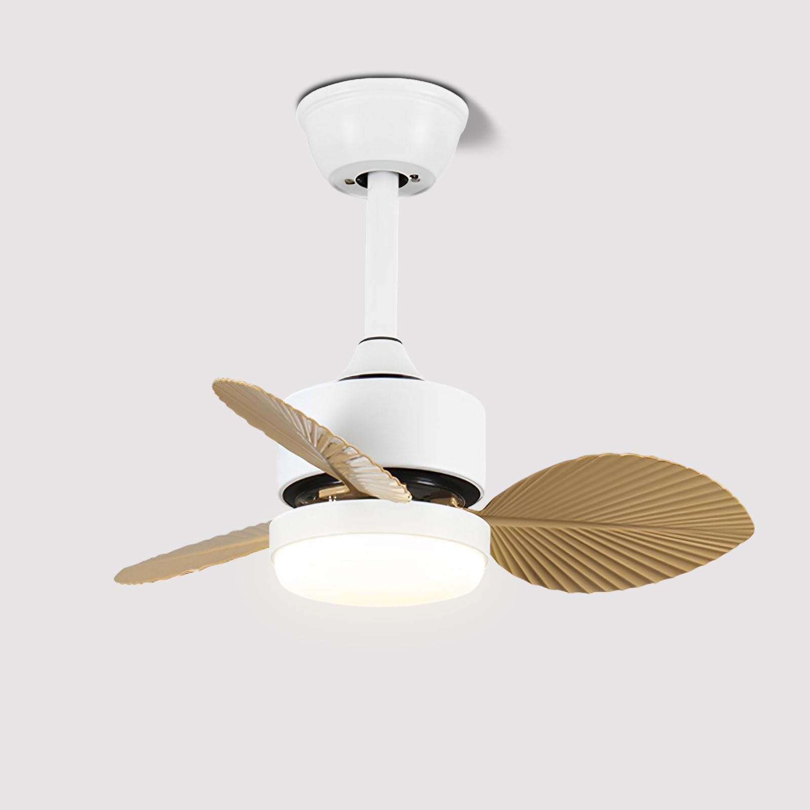 HXYSXHJUO Simple Remote Ceiling Fans With Lights 24" Indoor Quiet Fan Dimmable 24W LED Light For Bedroom Living Room Restaurant Dining