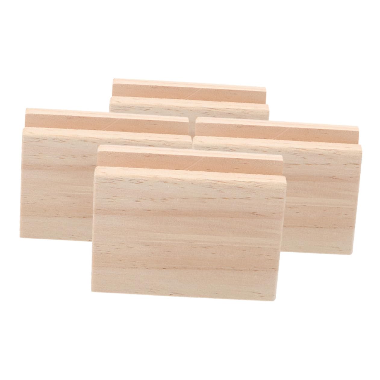 HOLIDYOYO 4pcs Wooden Bed and Furniture Risers Heavy Duty Blocks for Couch Desk and Chair Increases Height and Storage Space for Bedroom Living Room and Office