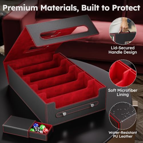 Image of Trading Card Storage Box, 4300+ MTG Deck Box with Magnetic Lid