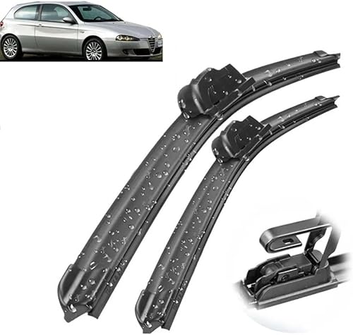 Miniatura 1 de Escobillas de limpiaparabrisas delantero compatibles con Alfa Romeo 147 2000-2005 2000-2005 para parabrisas de automóvil, cepillos de lluvia de 22