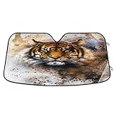 Kigai Fierce Tiger Windshield Sunshade for Car Foldable Auto Front Window Sun Shade Blocks UV Rays H