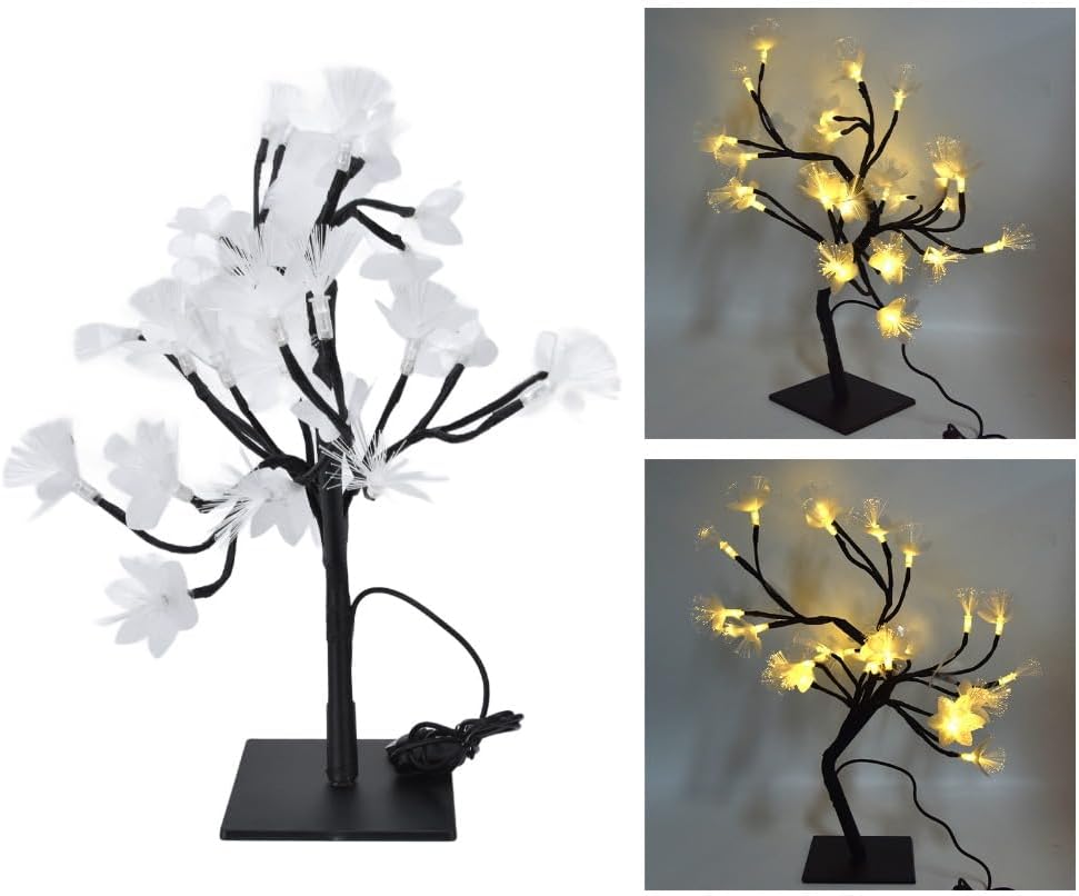Tree Lamp, USB Powered Simulation Flower Light for Household, Bedroom, Living Room, Office, Party, Wedding, Tabletop Decorative Bonsai Tree Lamp