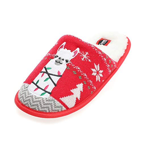 Unisex Flamingo Slippers Women's Fuzzy Plush Cozy Christmas House Shoes for Indoor Outdoor Man's Knitted Slippers2