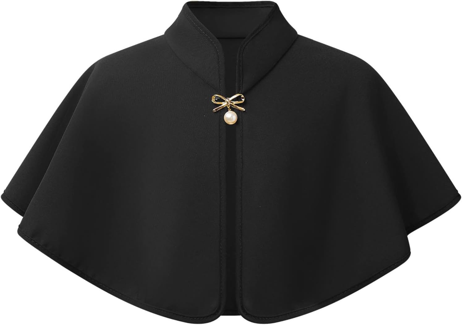 Choomomo Baby Girls Cotton Cape Bolero Mock Neck Princess Party Wedding Capelets Kids Shrug Cover Up