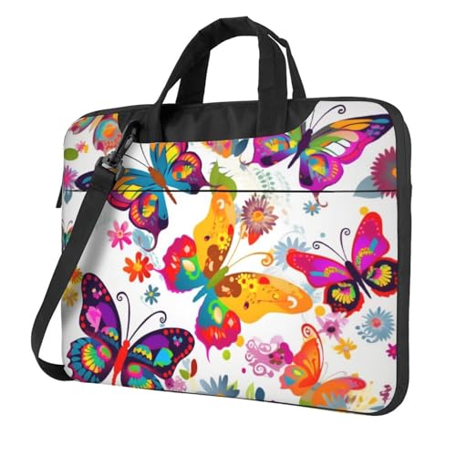 Sac ordinateur portable pour le bureau et les cours motif fleurs colorées