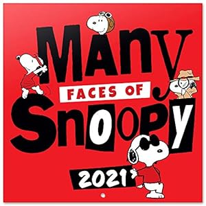 Grupo Erik Officiële Snoopy 2021 Wandkalender 11,8 x 11,8 inch (12 maanden – Gratis Poster Inbegrepen) Familieplanner…