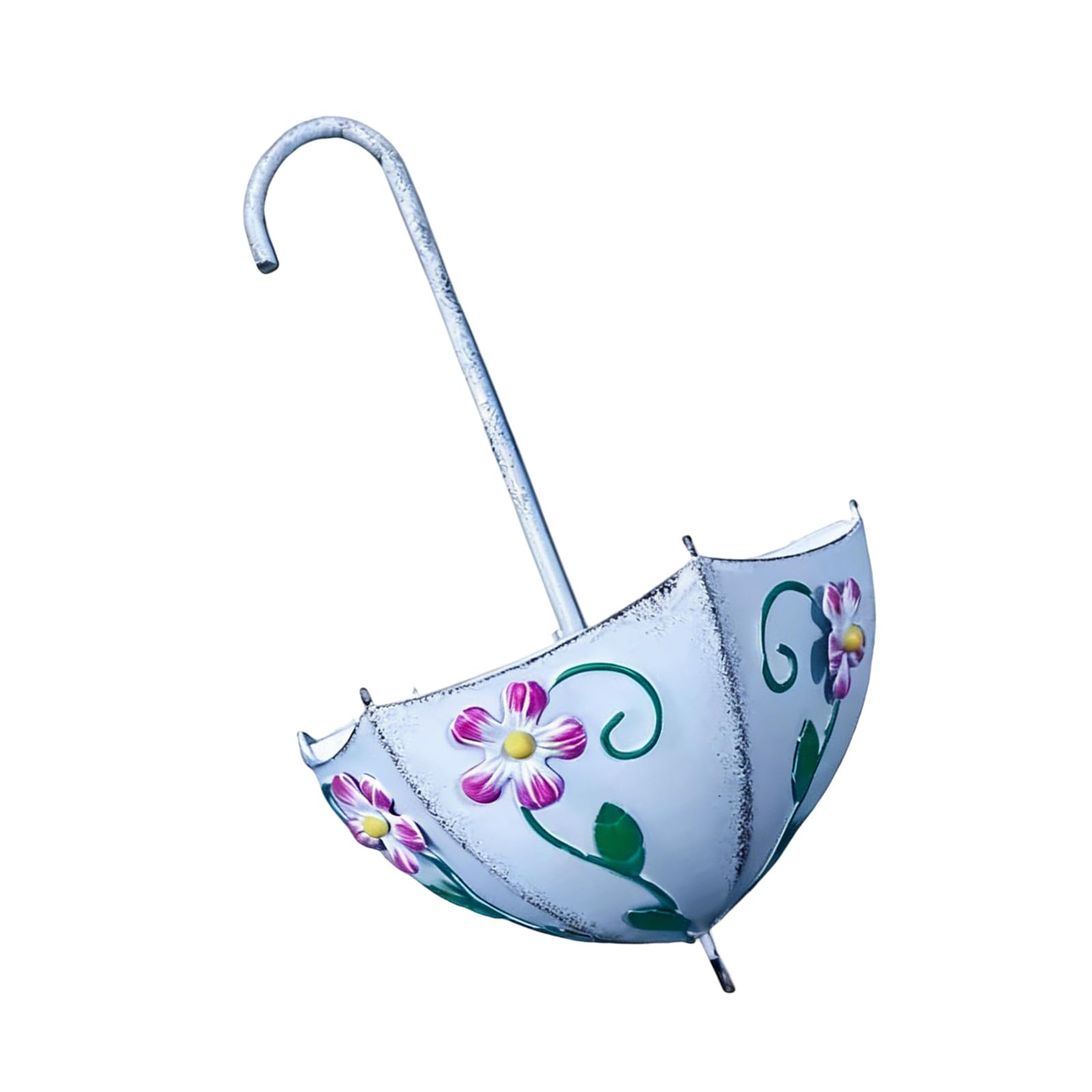 our fave Rustproof Metal Hanging Flower Basket Container with Umbrella Shape for Succulents Vine Garden Patios Easy Installation Drainage Hole Wall Planter