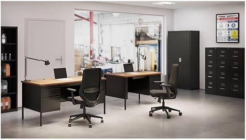 Miniatura 8 de Hirsh Industries Paquete económico de 2 archivadores de 4 y 3 cajones en negro y carbón