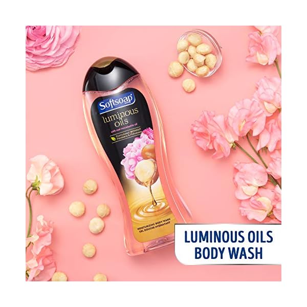 Softsoap-Luminous-Oils-Moisturizing-Body-Wash-Shower-Gel-for-Women-Macadamia-Oil-and-Peony-20-fluid-ounce-4-Pack Softsoap Body Wash, Macadamia Oil & Soft Peony Scent Body Wash, 20 Ounce, 4 Pack