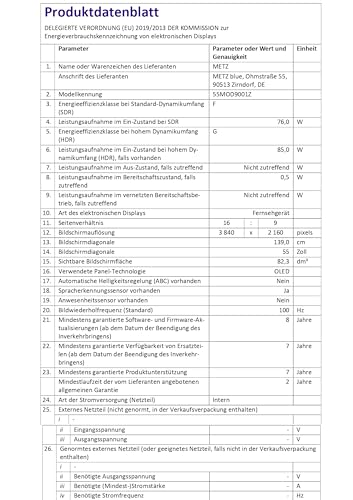 METZ 55 Zoll OLED TV 120Hz, SMART-TV, DVB-C/T2/S2, Netflix, Prime, YouTube usw. – Bild 7