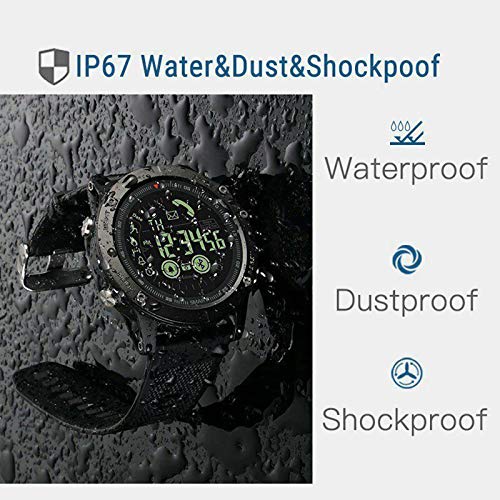 Rosebear Outdoor sporthorloge, waterdicht, Bluetooth 4.0, lange stand-by, tactische militaire polshorloge, stappenteller… - Image 7