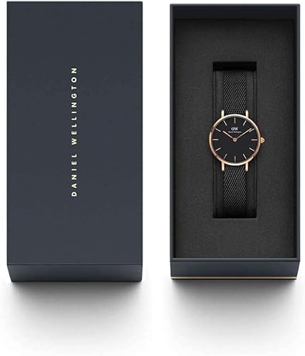 Miniatura 7 de Daniel Wellington Reloj Petite Ashfield pulsera de malla negra mate